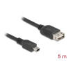 Delock USB 2.0 Kabel USB Typ Mini-B Stecker zu EASY USB Typ-A Buchse 5 m