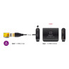 Delock HDMI Switch 2 x HDMI in zu 1 x HDMI out 8K 60 Hz mit integriertem Kabel 50 cm