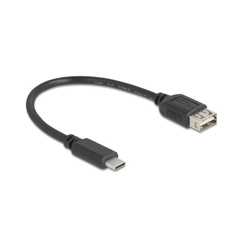 Delock USB 2.0 Kabel USB Type-C™ Stecker zu EASY USB Typ-A Buchse 0,2 m