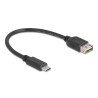 Delock USB 2.0 Kabel USB Type-C™ Stecker zu EASY USB Typ-A Buchse 0,2 m