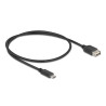 Delock USB 2.0 Kabel USB Type-C™ Stecker zu EASY USB Typ-A Buchse 0,5 m