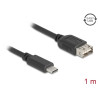 Delock USB 2.0 Kabel USB Type-C™ Stecker zu EASY USB Typ-A Buchse 1 m