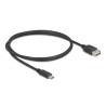 Delock USB 2.0 Kabel USB Type-C™ Stecker zu EASY USB Typ-A Buchse 1 m