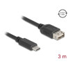 Delock USB 2.0 Kabel USB Type-C™ Stecker zu EASY USB Typ-A Buchse 3 m