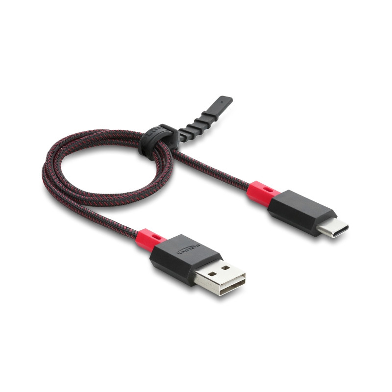 Delock EASY-USB 2.0 Kabel Typ-A Stecker zu USB Type-C™ Stecker 0,5 m schwarz
