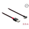Delock EASY-USB 2.0 Kabel Typ-A Stecker zu USB Type-C™ Stecker gewinkelt links / rechts 0,5 m schwarz