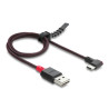 Delock EASY-USB 2.0 Kabel Typ-A Stecker zu USB Type-C™ Stecker gewinkelt links / rechts 0,5 m schwarz