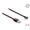 Delock EASY-USB 2.0 Kabel Typ-A Stecker zu USB Type-C™ Stecker gewinkelt links / rechts 2 m schwarz