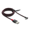 Delock EASY-USB 2.0 Kabel Typ-A Stecker zu USB Type-C™ Stecker gewinkelt links / rechts 2 m schwarz