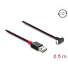 Delock EASY-USB 2.0 Kabel Typ-A Stecker zu USB Type-C™ Stecker gewinkelt oben / unten 0,5 m schwarz