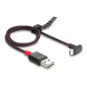 Delock EASY-USB 2.0 Kabel Typ-A Stecker zu USB Type-C™ Stecker gewinkelt oben / unten 0,5 m schwarz