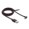 Delock EASY-USB 2.0 Kabel Typ-A Stecker zu USB Type-C™ Stecker gewinkelt oben / unten 2 m schwarz