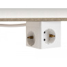 Delock Steckdosenwürfel mit Verlängerungskabel 3-fach mit Kindersicherung und USB PD 3.0 Ladegerät 20 W, 1,5 m Kabel, weiß