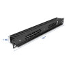 Delock 19″ 1 HE Kabelmanagement Rangierpanel mit 2 Öffnungen Metall / Kunststoff schwarz