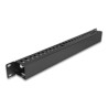 Delock 19″ 1 HE Kabelmanagement Rangierpanel mit 2 Öffnungen 1 HE Metall schwarz