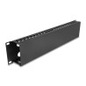 Delock 19″ 2 HE Kabelmanagement Rangierpanel mit 4 Öffnungen Metall schwarz