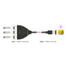 Delock HDMI Switch 3 x HDMI in zu 1 x HDMI out 8K 60 Hz mit integriertem Kabel 60 cm