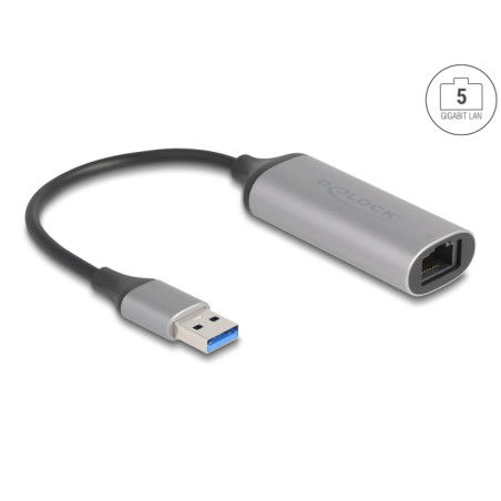 Delock USB Typ-A Netzwerk Adapter 5 Gigabit LAN 1 x RJ45