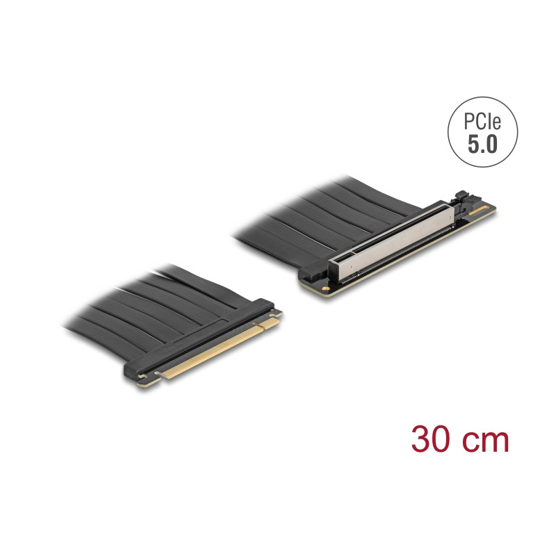 Delock Riser Karte PCI Express 5.0 x16 Stecker zu x16 Slot mit Kabel 30 cm