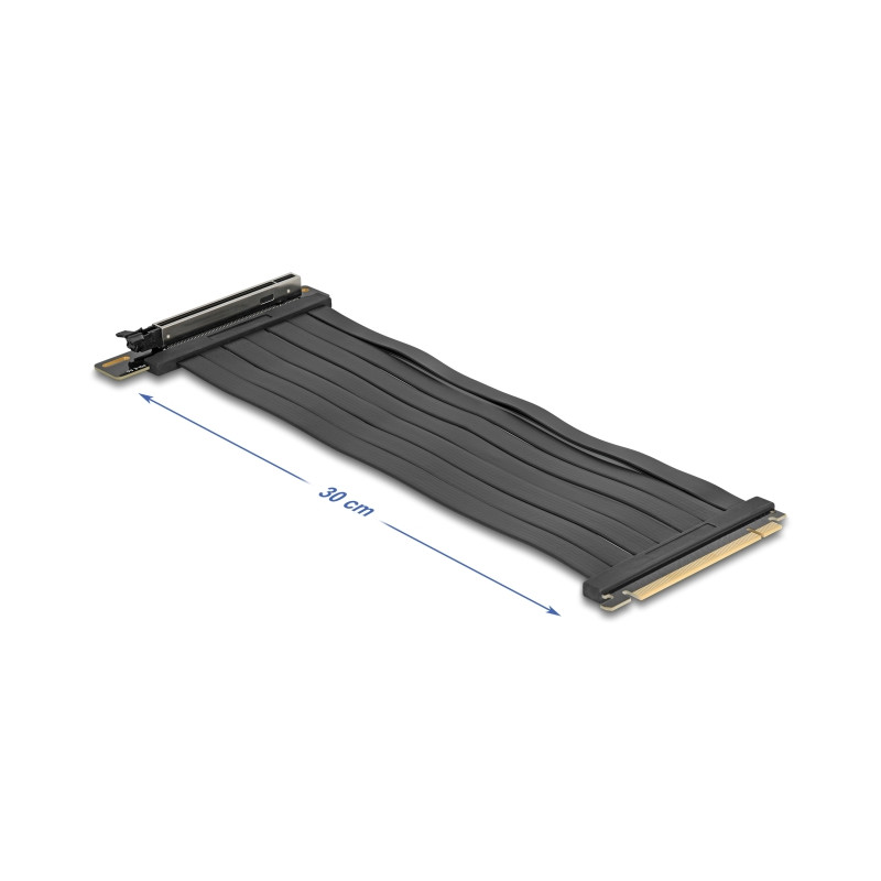 Delock Riser Karte PCI Express 5.0 x16 Stecker zu x16 Slot mit Kabel 30 cm