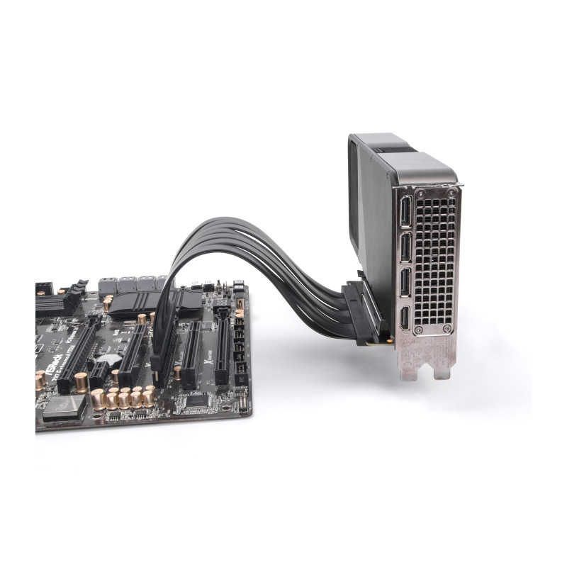 Delock Riser Karte PCI Express 5.0 x16 Stecker zu x16 Slot mit Kabel 30 cm