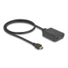 Delock HDMI Splitter 1 x HDMI in zu 2 x HDMI out 4K 60 Hz mit Downscaler