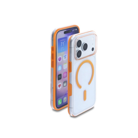 Delock Schutzhülle für iPhone 17 Pro kompatibel mit MagSafe transparent-orange