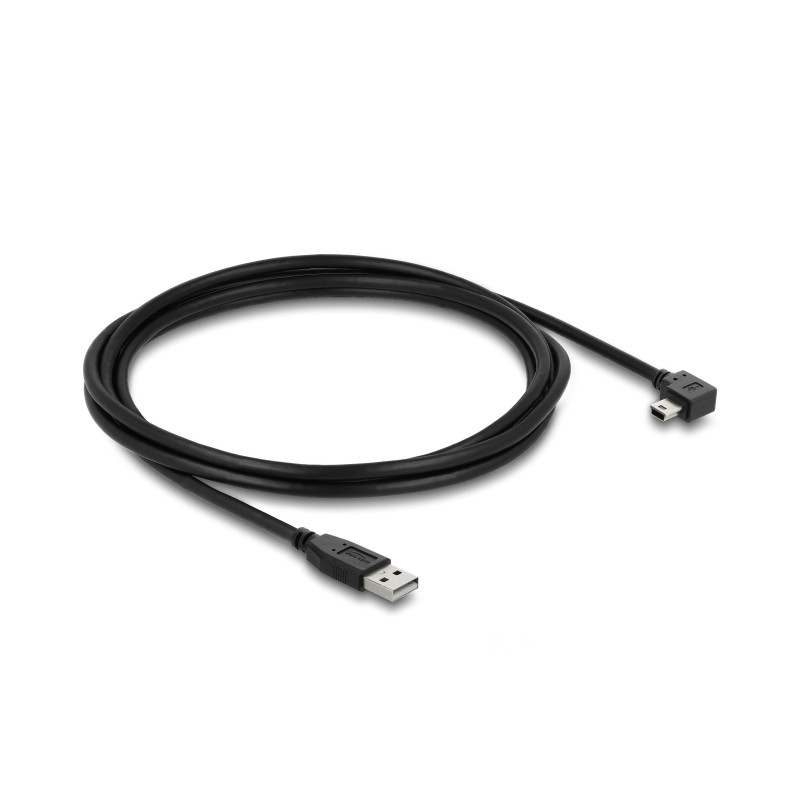 Delock USB 2.0 Kabel Typ-A Stecker zu Typ Mini-B Stecker rechts gewinkelt 2 m