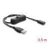 Delock USB Stromversorgungskabel Typ-A Stecker zu USB Type-C™ Buchse mit Schalter 0,5 m