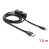 Delock USB Stromversorgungskabel Typ-A Stecker zu USB Type-C™ Stecker mit Schalter 1,5 m