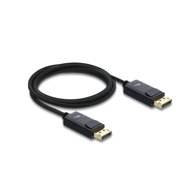 Delock Koaxiales DisplayPort Kabel 16K 60 Hz 80 Gbps mit Geflechtmantel 2 m