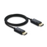 Delock Koaxiales DisplayPort Kabel 16K 60 Hz 80 Gbps mit Geflechtmantel 2 m