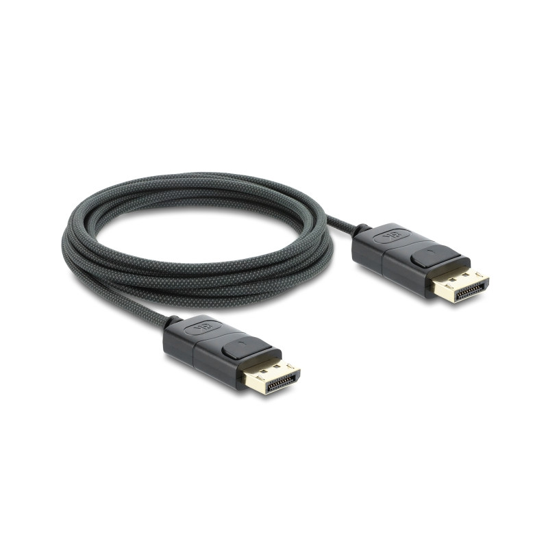 Delock Koaxiales DisplayPort Kabel 8K 60 Hz mit Geflechtmantel 1 m