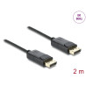 Delock Koaxiales DisplayPort Kabel 8K 60 Hz mit Geflechtmantel 2 m