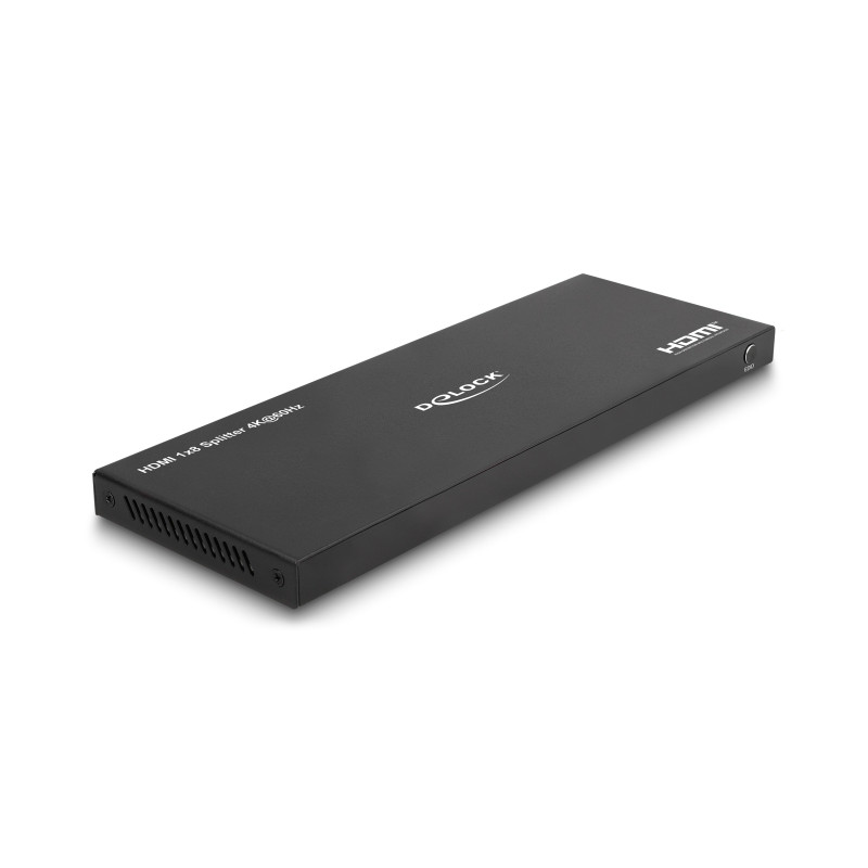 Delock HDMI Splitter 1 x HDMI in zu 8 x HDMI out 4K 60 Hz mit Downscaler