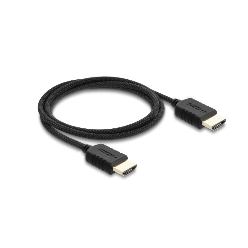 Delock Koaxiales High Speed HDMI Kabel 8K 60 Hz 48 Gbps mit Geflechtmantel 1 m