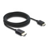 Delock Koaxiales High Speed HDMI Kabel HDMI Stecker zu Mini HDMI Stecker 8K 60 Hz mit Geflechtmantel 3 m