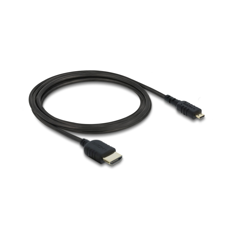 Delock Koaxiales High Speed HDMI Kabel HDMI Stecker zu Micro HDMI Stecker 8K 60 Hz 2 m