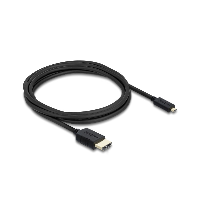 Delock Koaxiales High Speed HDMI Kabel HDMI Stecker zu Micro HDMI Stecker 8K 60 Hz 3 m