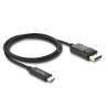 Delock Koaxiales USB Type-C™ zu DisplayPort Kabel (DP Alt Mode) 4K 60 Hz mit Geflechtmantel 1 m