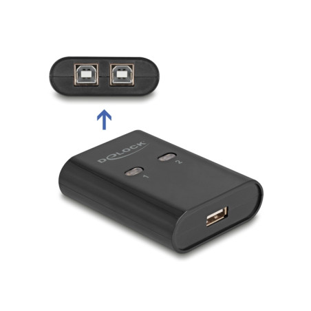 Delock USB 2.0 Switch für 2 PC an 1 Gerät