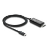 Delock Koaxiales USB Type-C™ zu HDMI Kabel (DP Alt Mode) 4K 60 Hz mit Geflechtmantel 1 m