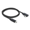 Delock Koaxiales USB 40 Gbps Kabel gewinkelt links / rechts USB PD 3.1 240 W 0,5 m