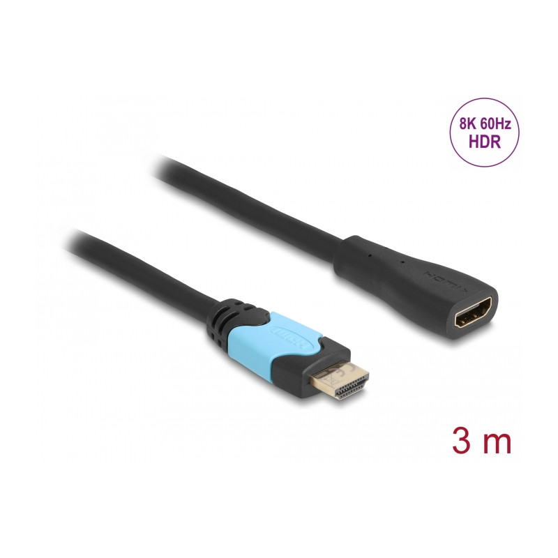 Delock High Speed HDMI Verlängerungskabel 48 Gbps 8K 60 Hz 3 m