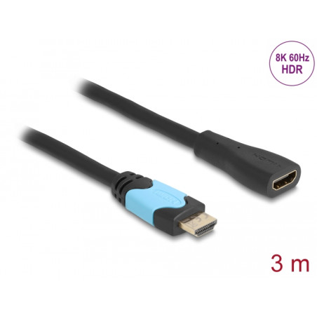 Delock High Speed HDMI Verlängerungskabel 48 Gbps 8K 60 Hz 3 m