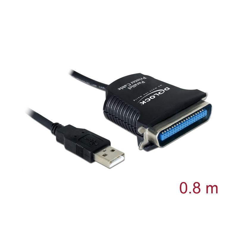 Delock USB 1.1 zu Drucker Adapterkabel 0,8 m