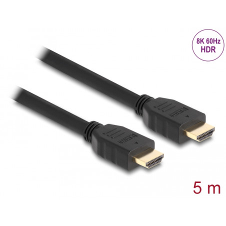 Delock High Speed HDMI Kabel 48 Gbps 8K 60 Hz schwarz 5 m