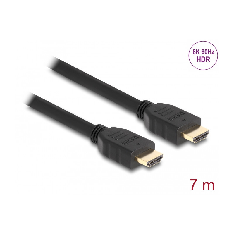 Delock High Speed HDMI Kabel 48 Gbps 8K 60 Hz schwarz 7 m