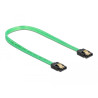 Delock SATA 6 Gb/s Kabel UV Leuchteffekt grün 50 cm