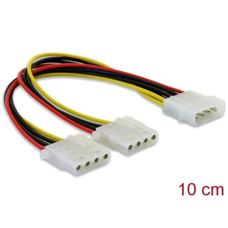 Delock Y- Kabel Stromversorgung - 2x 4pin Molex